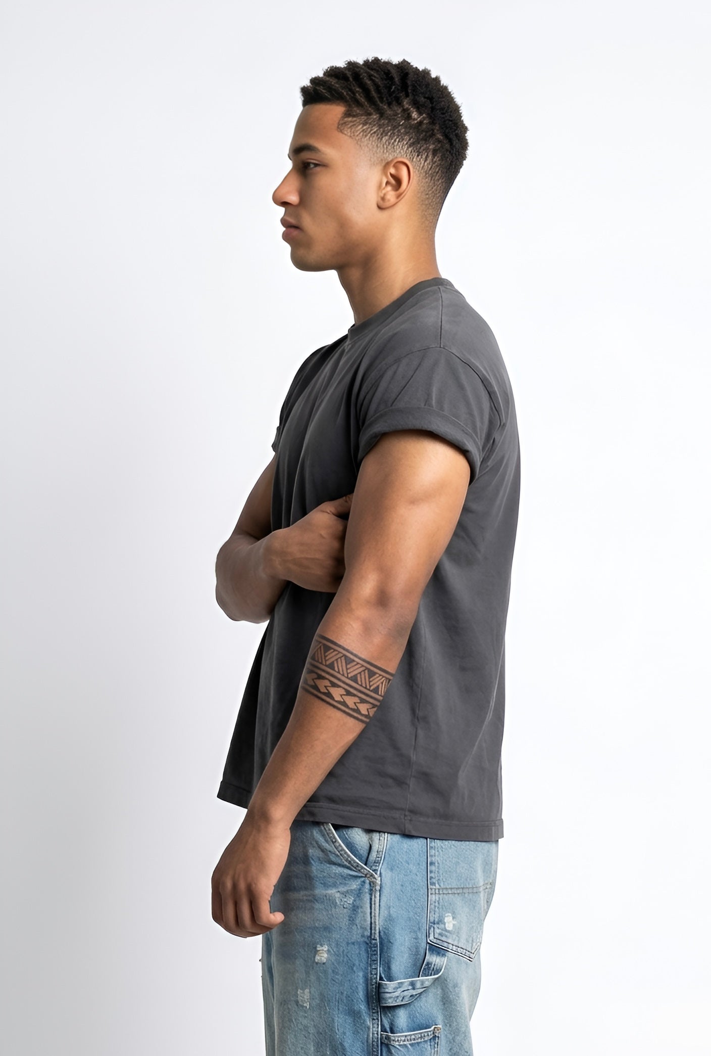 Polynesian-Inspired Tribal Armband.