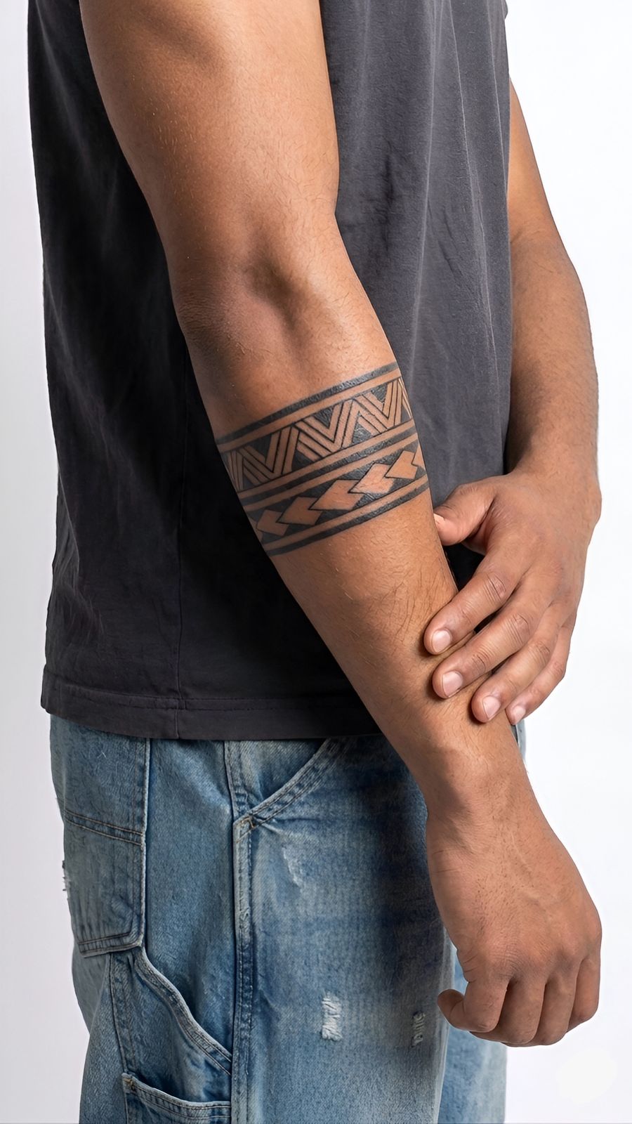 Polynesian-Inspired Tribal Armband.